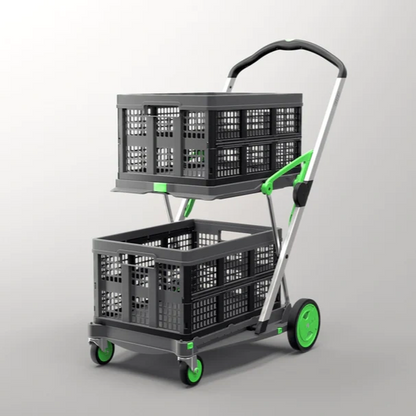 EasyRoll Folding Shopping Trolley - Green