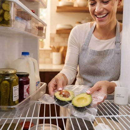 Storing vacuum-sealed leftovers in the refrigerator