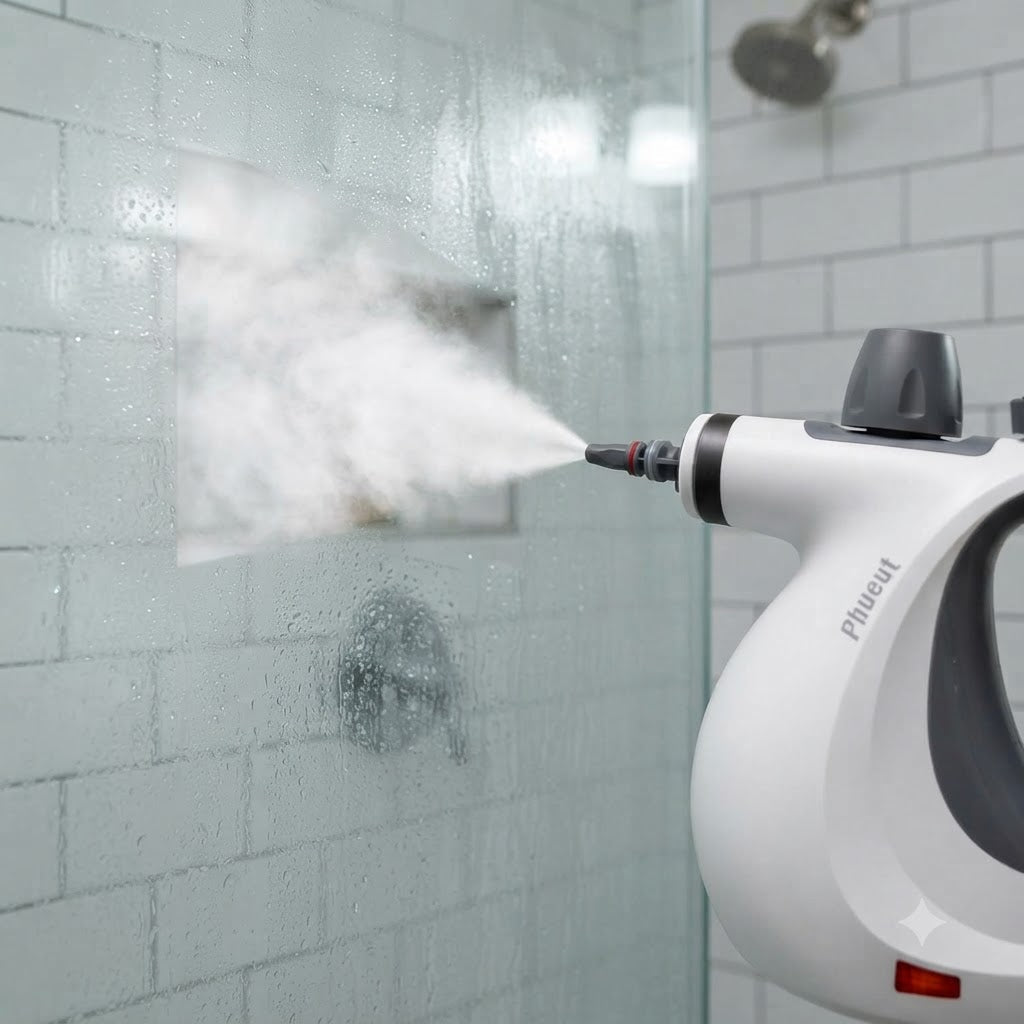 Steam cleaner used in the bathroom